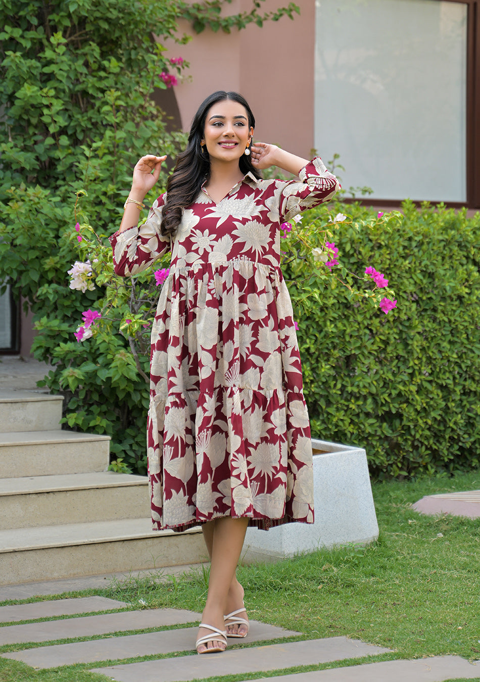 Aravalii Crimson Botanica Dress