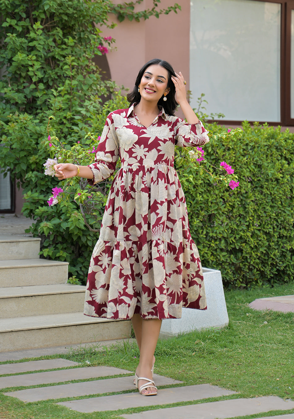 Aravalii Crimson Botanica Dress