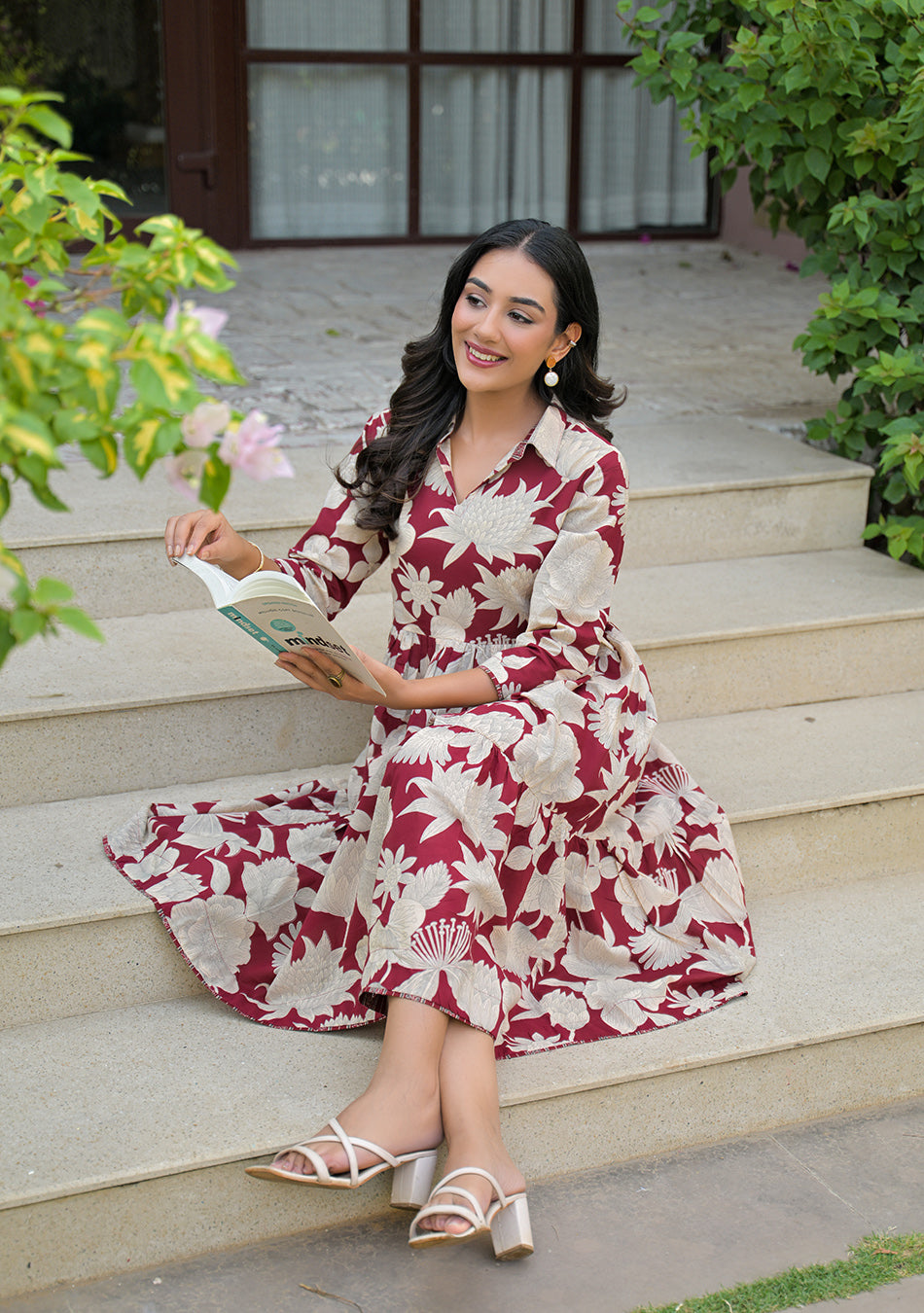 Aravalii Crimson Botanica Dress