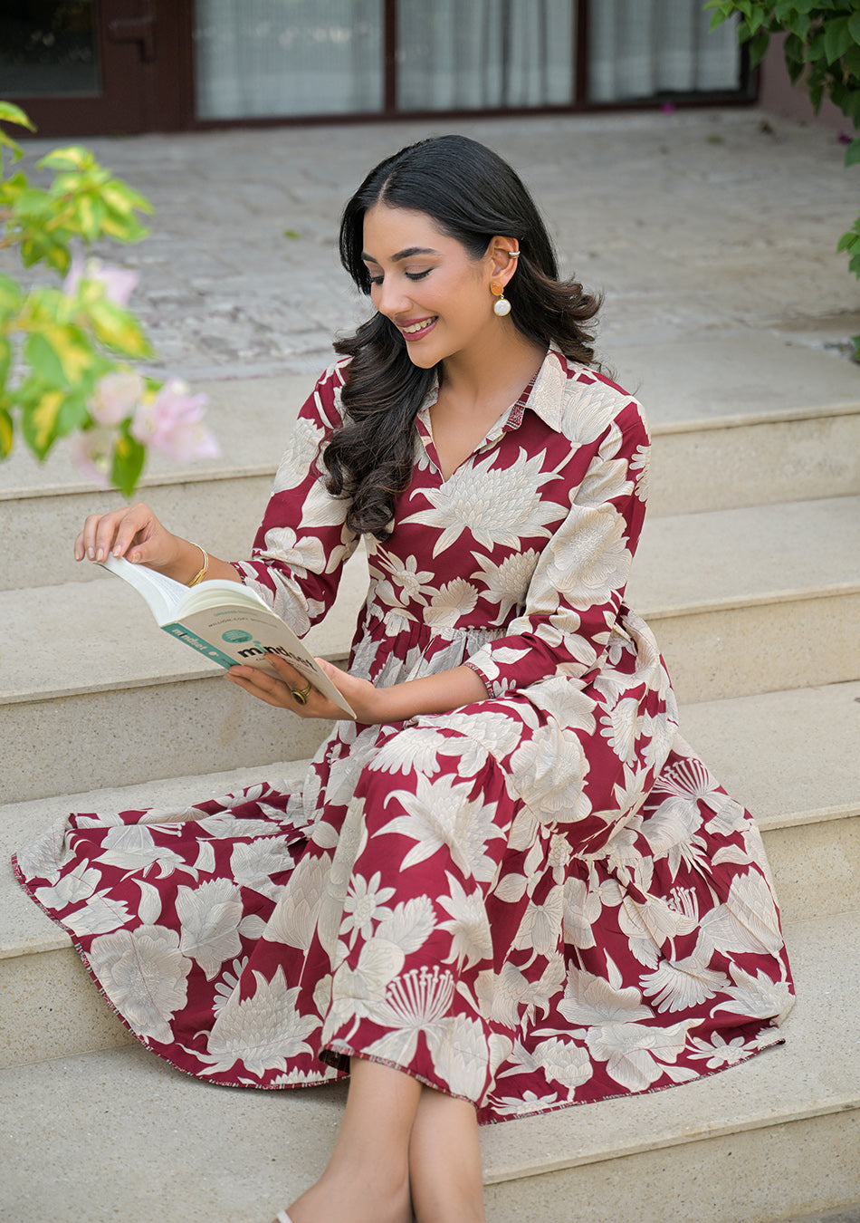 Aravalii Crimson Botanica Dress