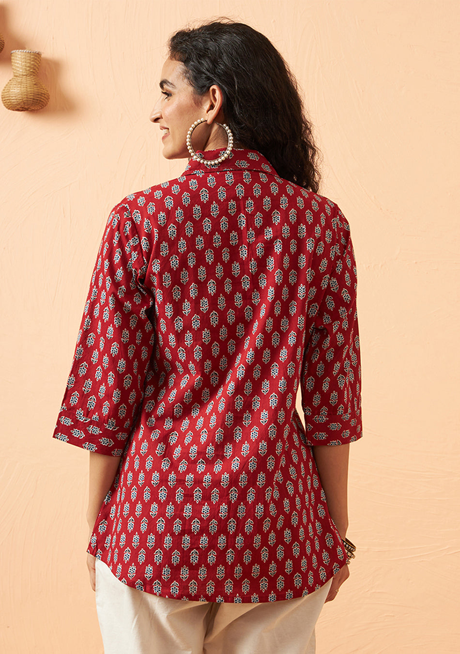 Maroon shirt style top
