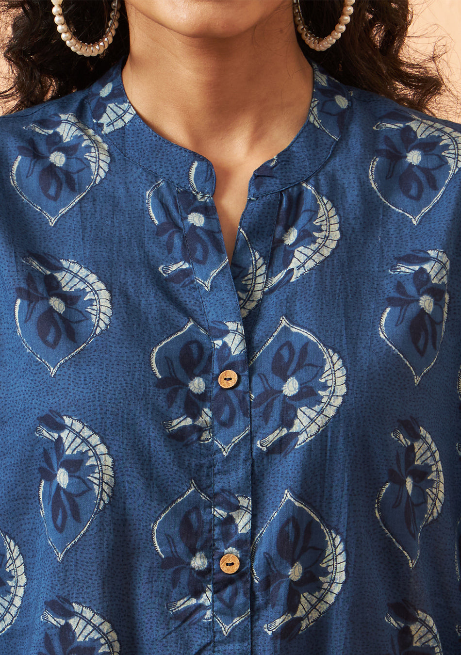 Indigo Reef Hand Block Print Kurta