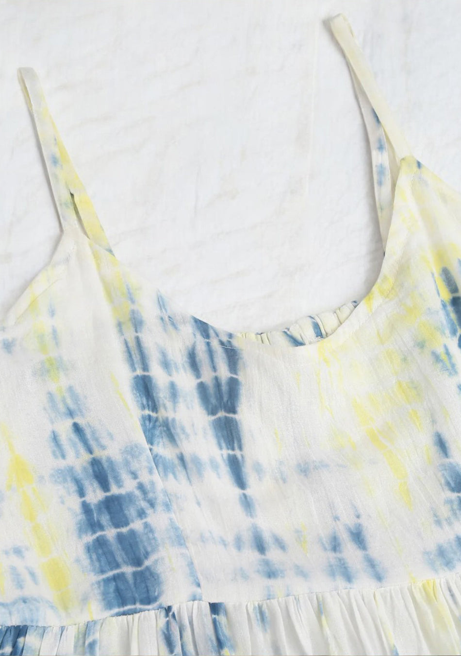 Blue Tie and Dye Maxi Dress