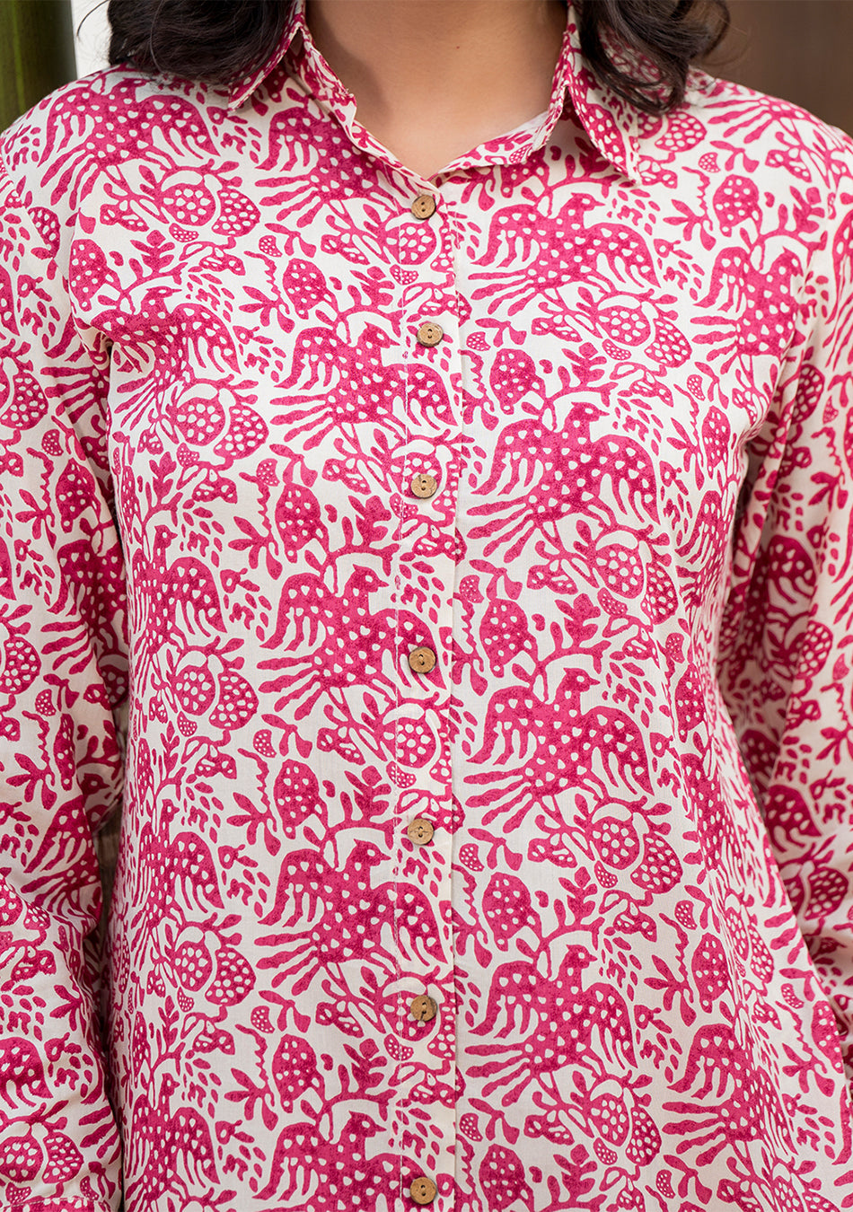 Red Floral Printed Rayon Co-ord Set