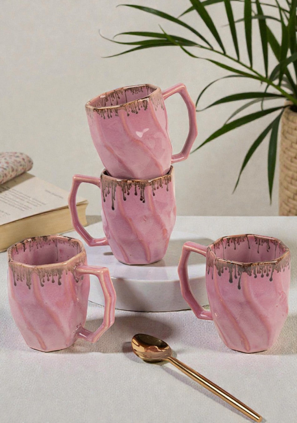 Pink Robin Mugs - Handcrafted