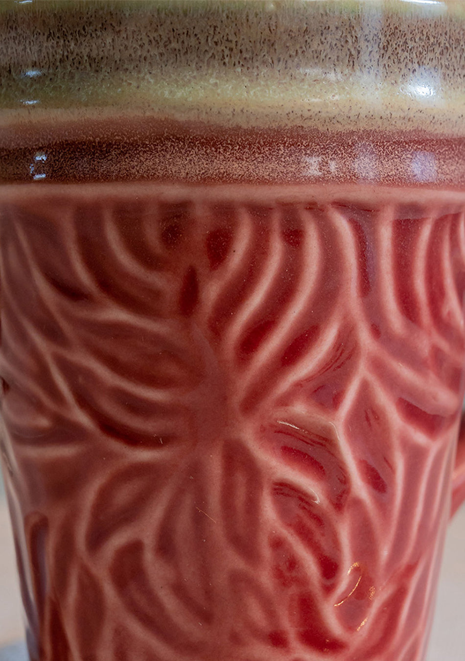 Pink-Green Pigeon Mugs - Handcrafted