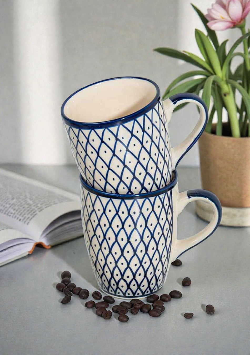 Lily of the Nile Mugs - Handcrafted