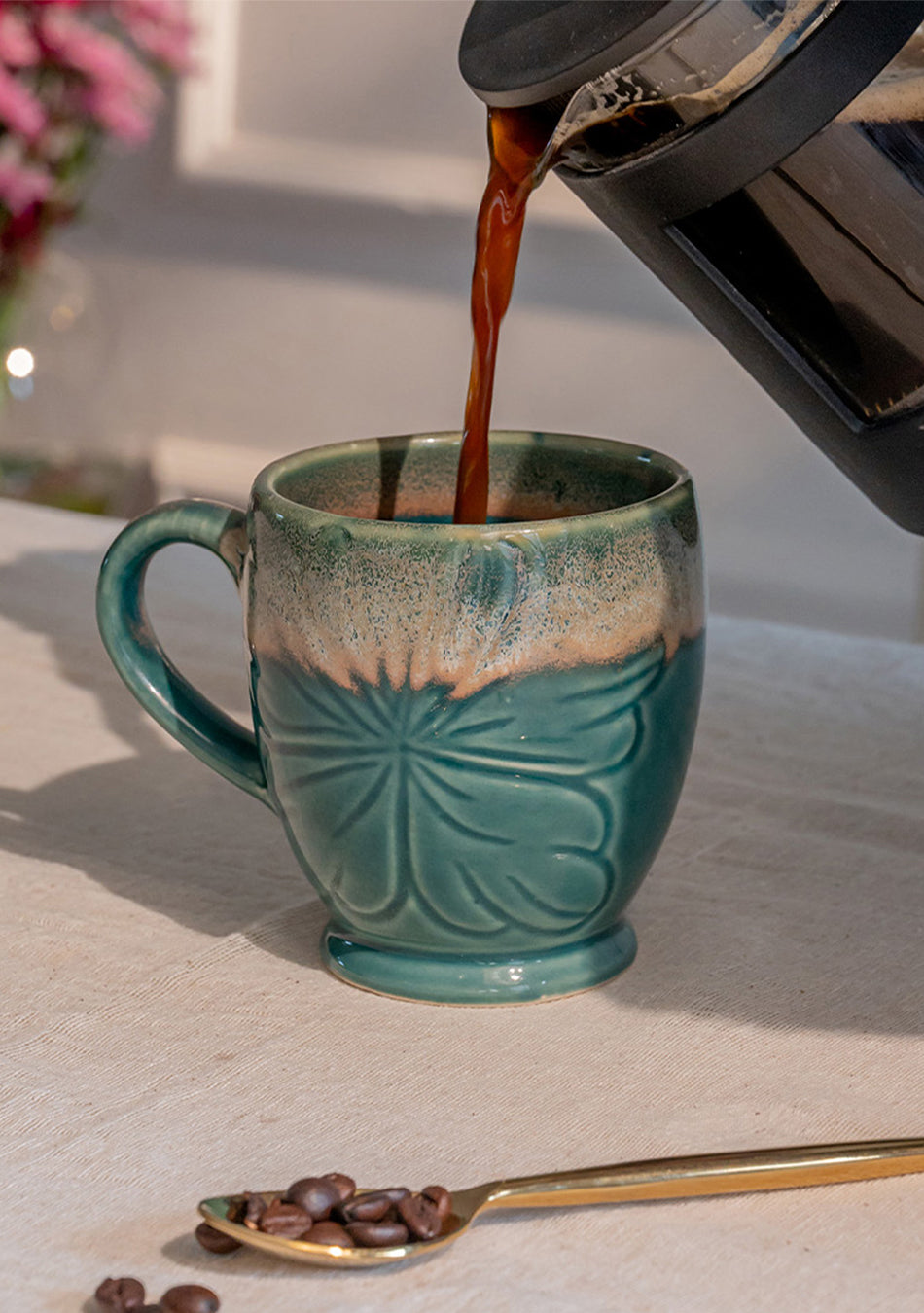 Green Honeycreeper Mugs - Handcrafted