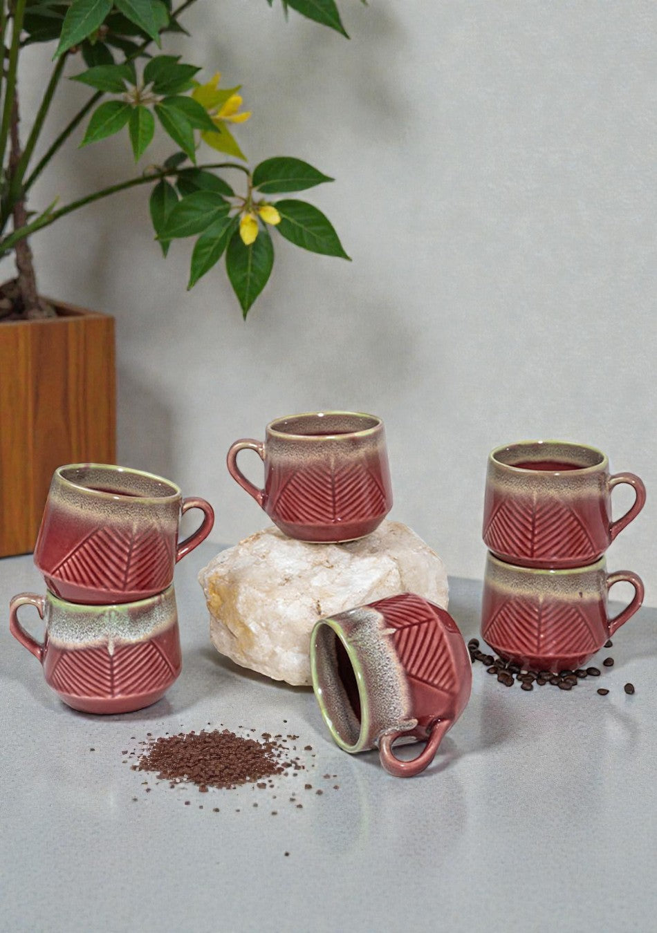 Maroon Oriole Mugs - Handcrafted