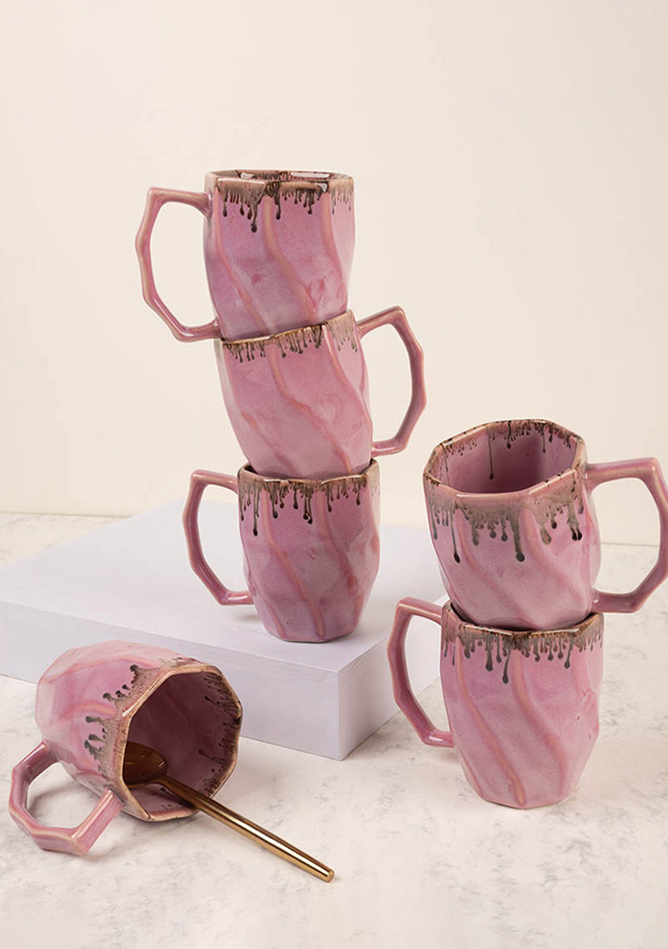 Pink Robin Mugs - Handcrafted