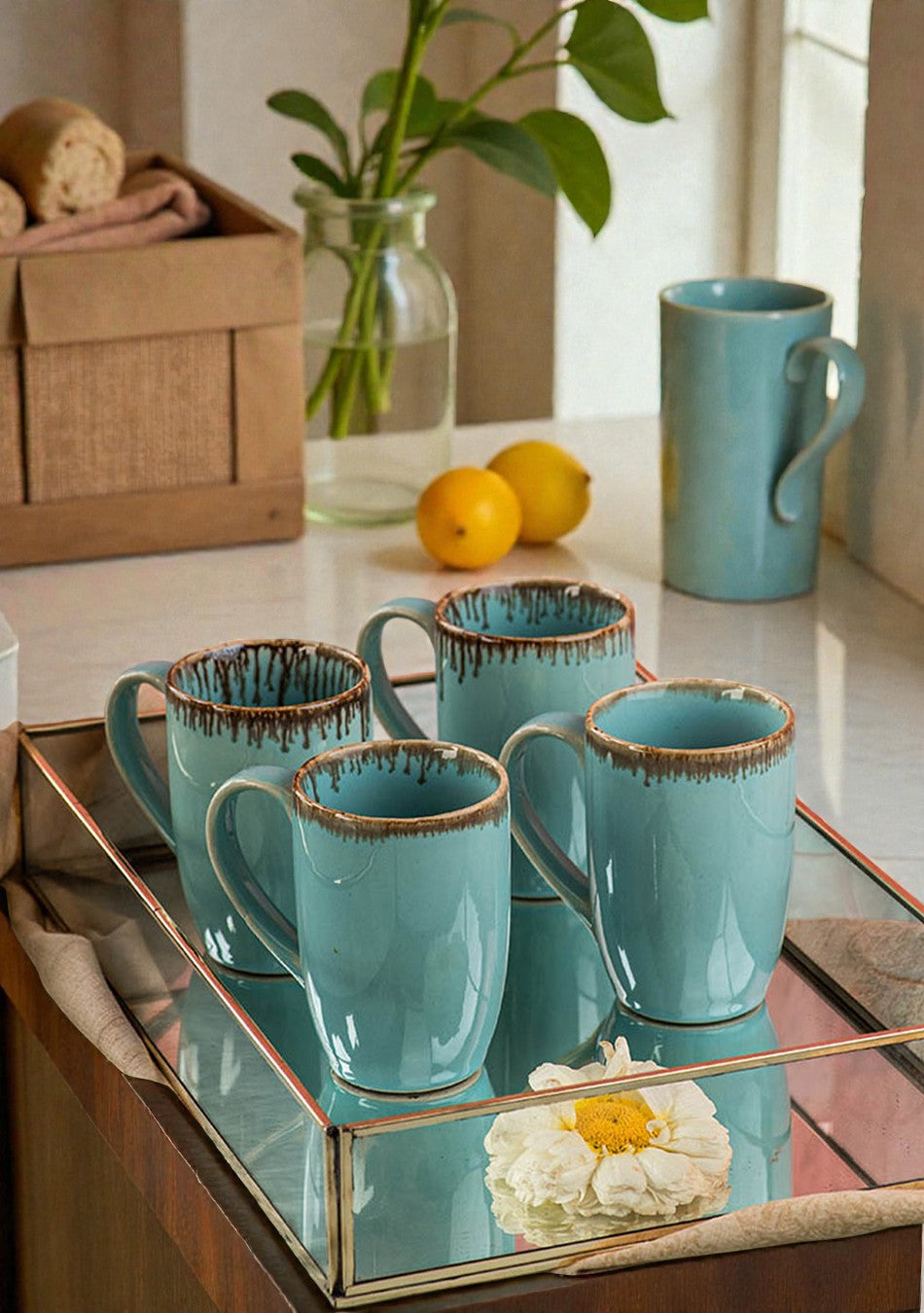 Indian Roller Mugs - Handcrafted