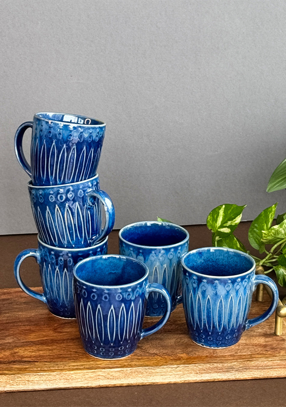 Swallow Azure Mugs - Handcrafted