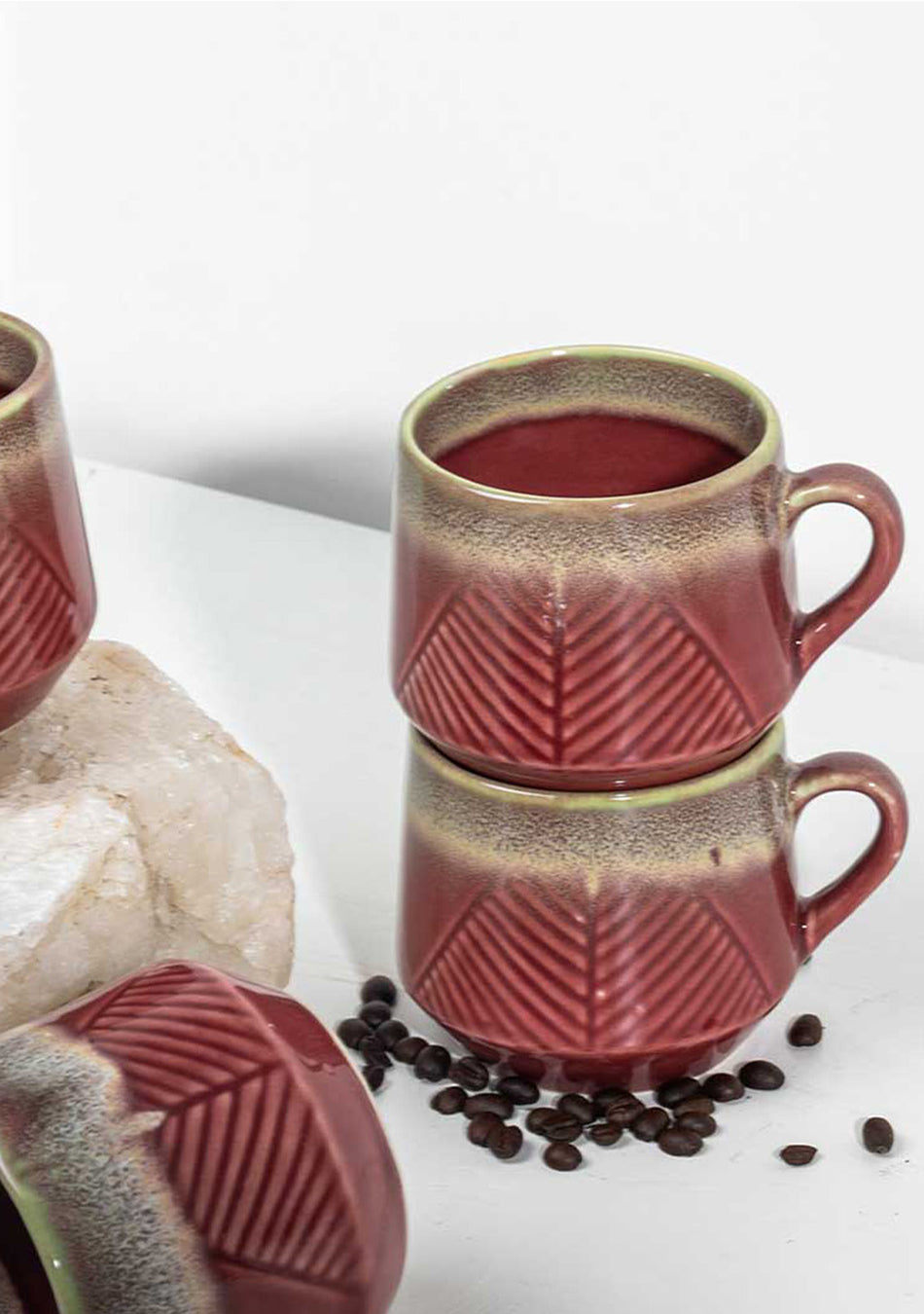 Maroon Oriole Mugs - Handcrafted