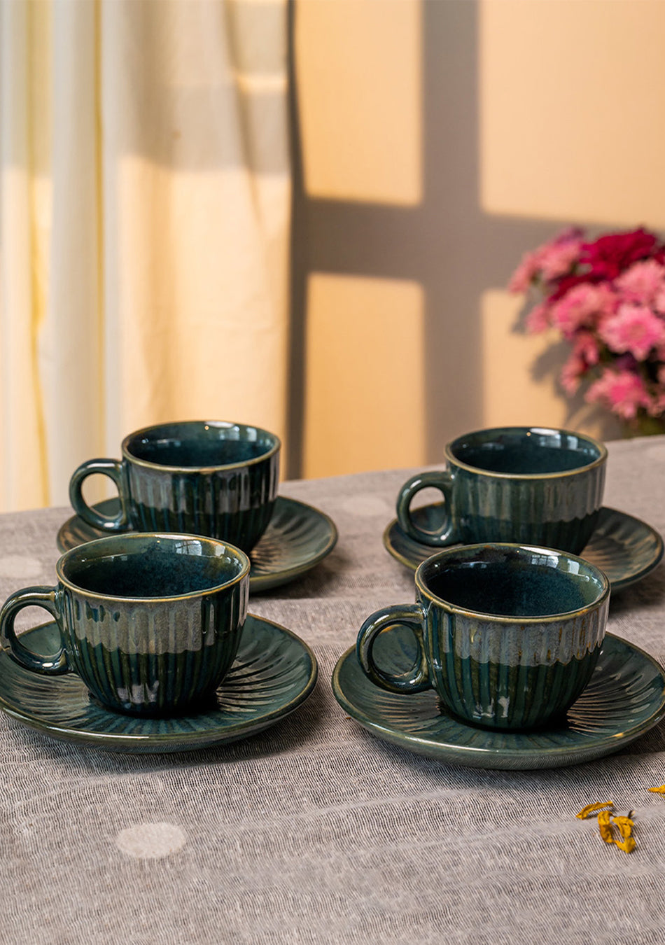 Green Swallow Tea Cups