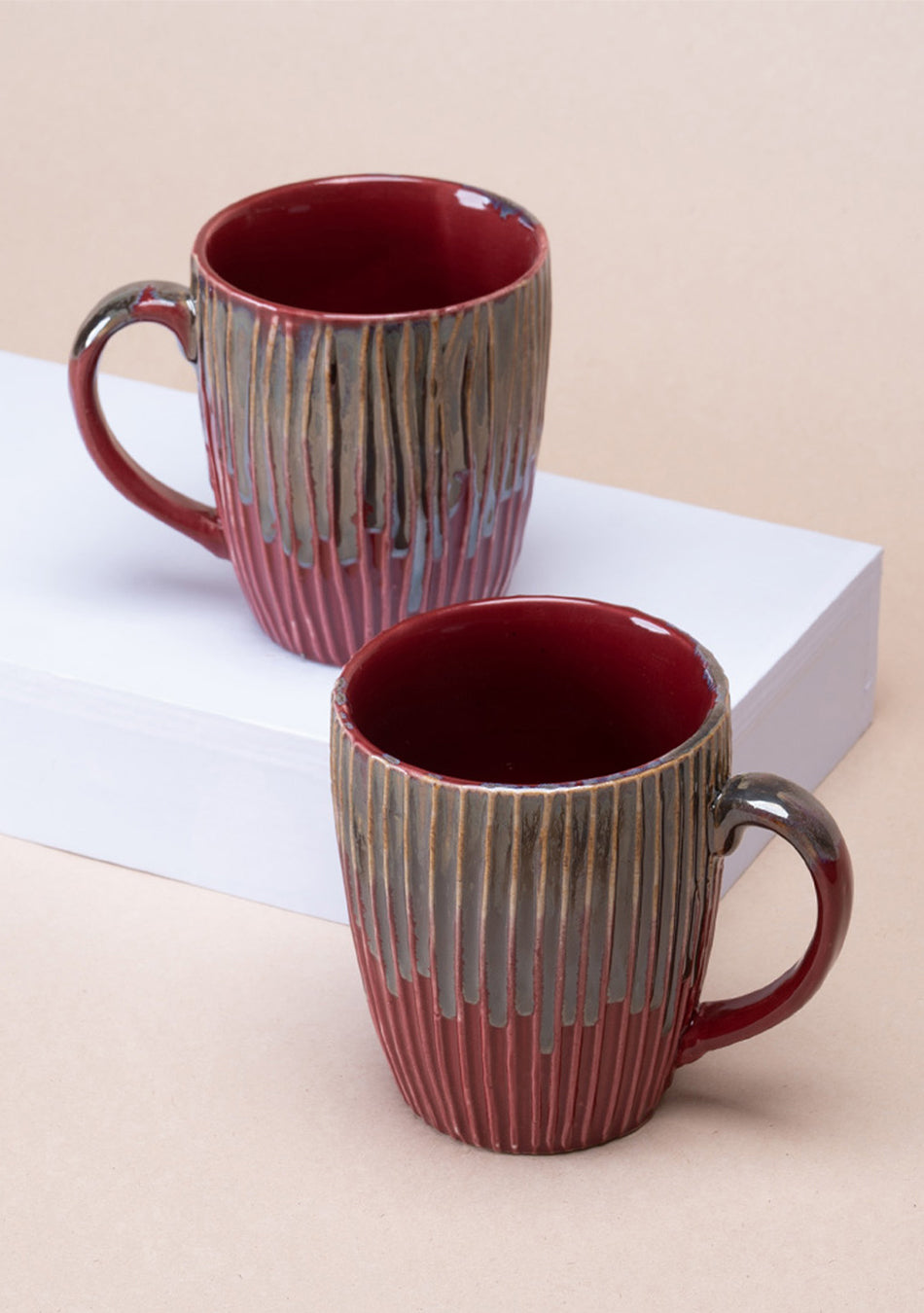 House Finch Ceramic Mugs Set - Handcrafted