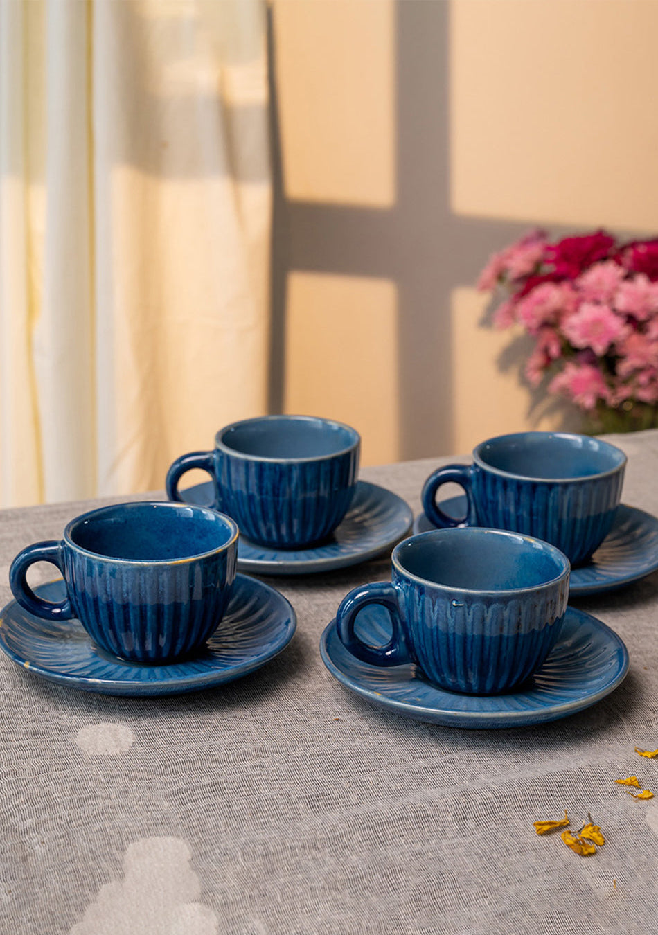 Blue Robin Tea Cups - Handcrafted