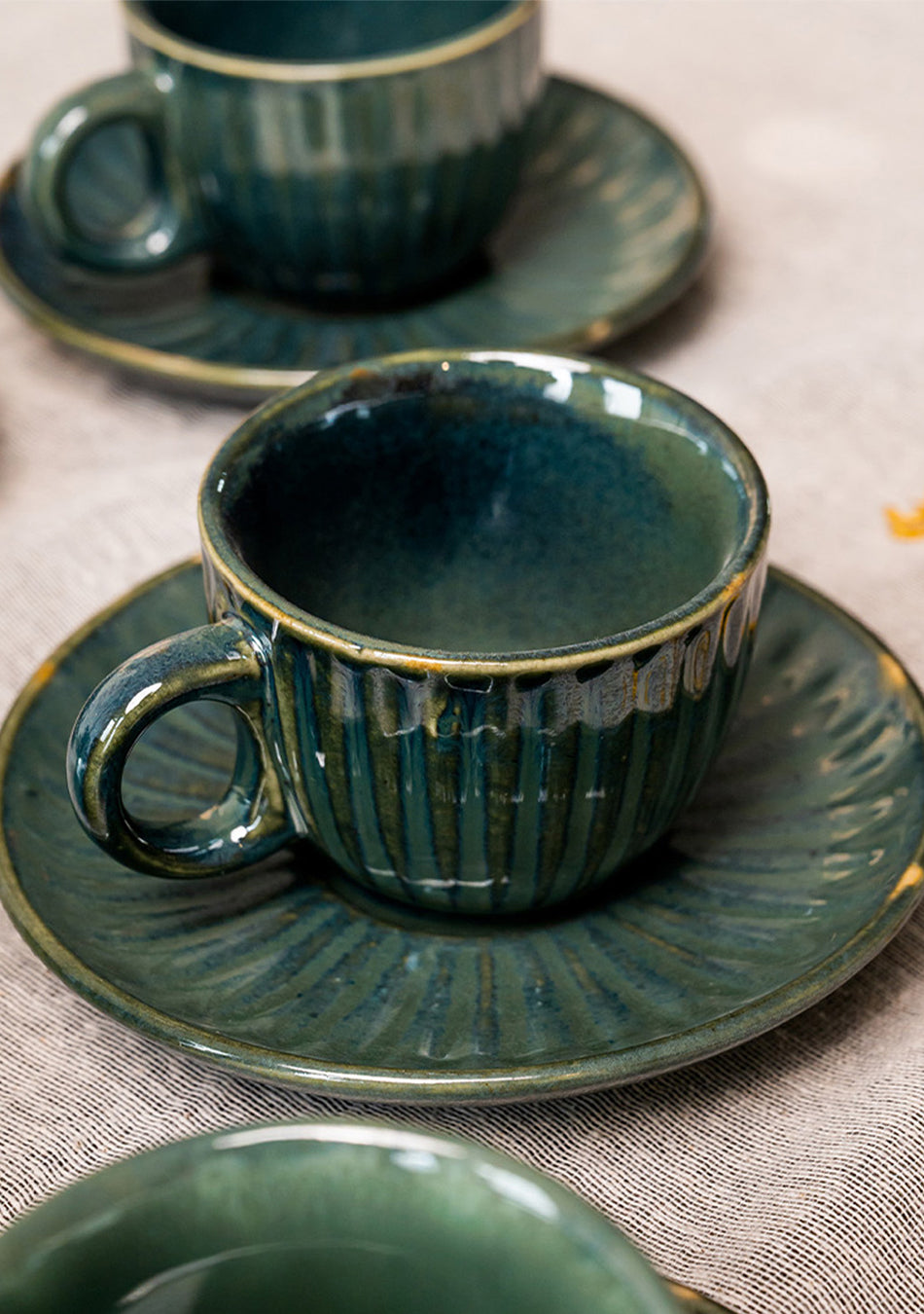 Green Swallow Tea Cups