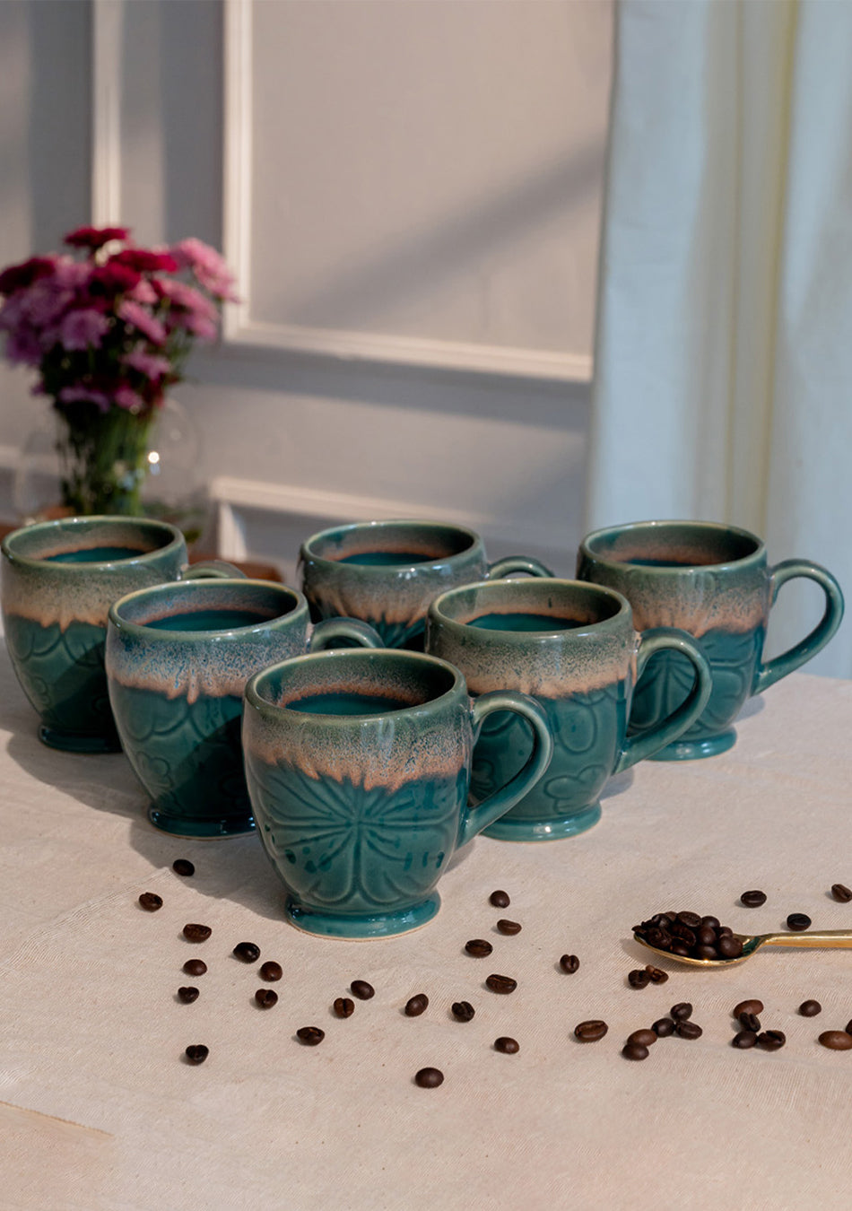 Green Honeycreeper Mugs - Handcrafted
