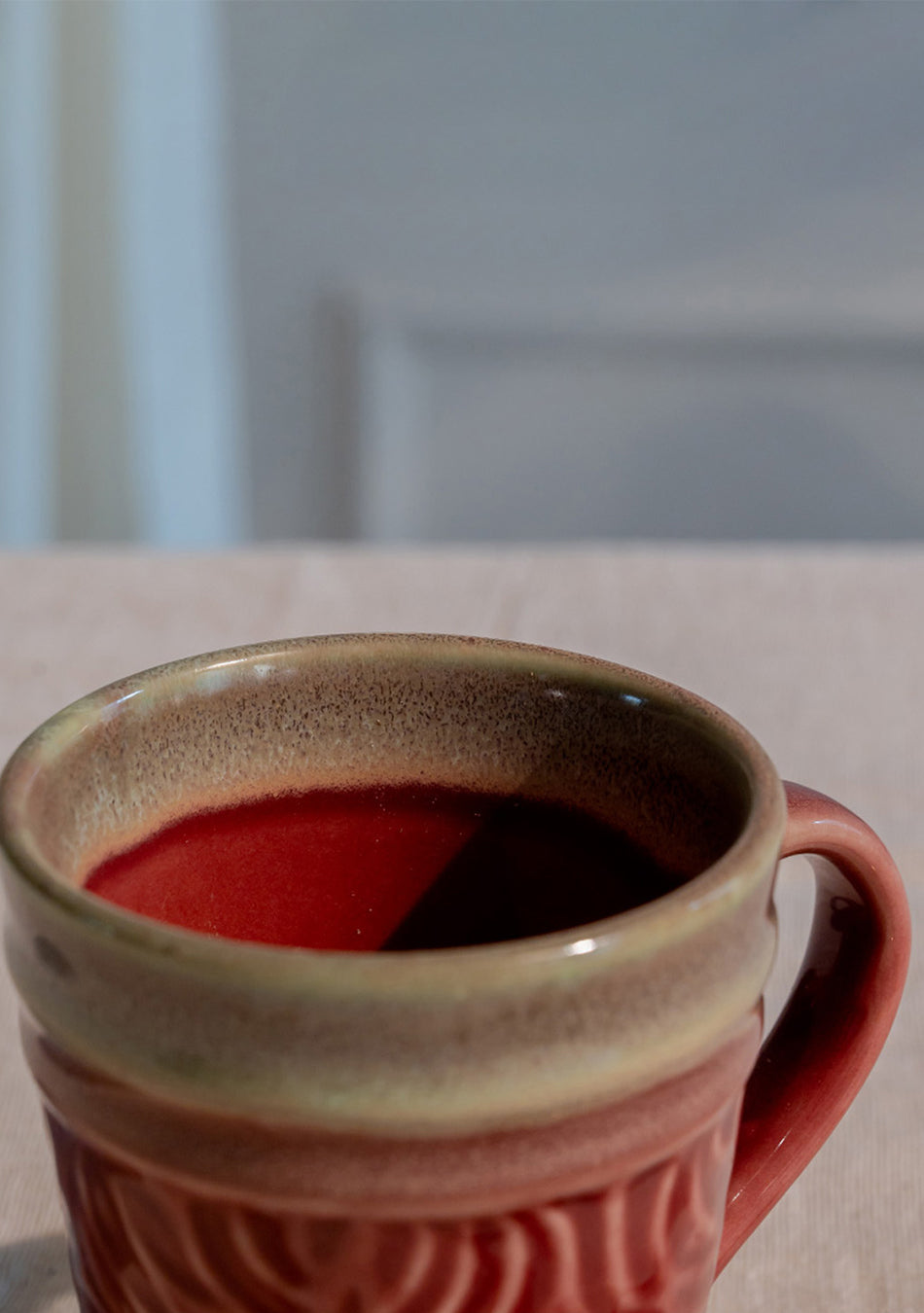 Pink-Green Pigeon Mugs - Handcrafted