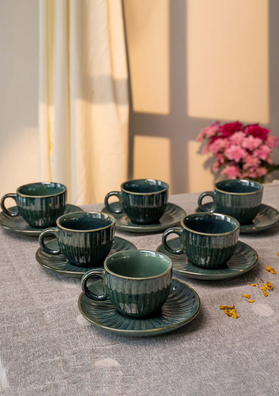Green Swallow Tea Cups