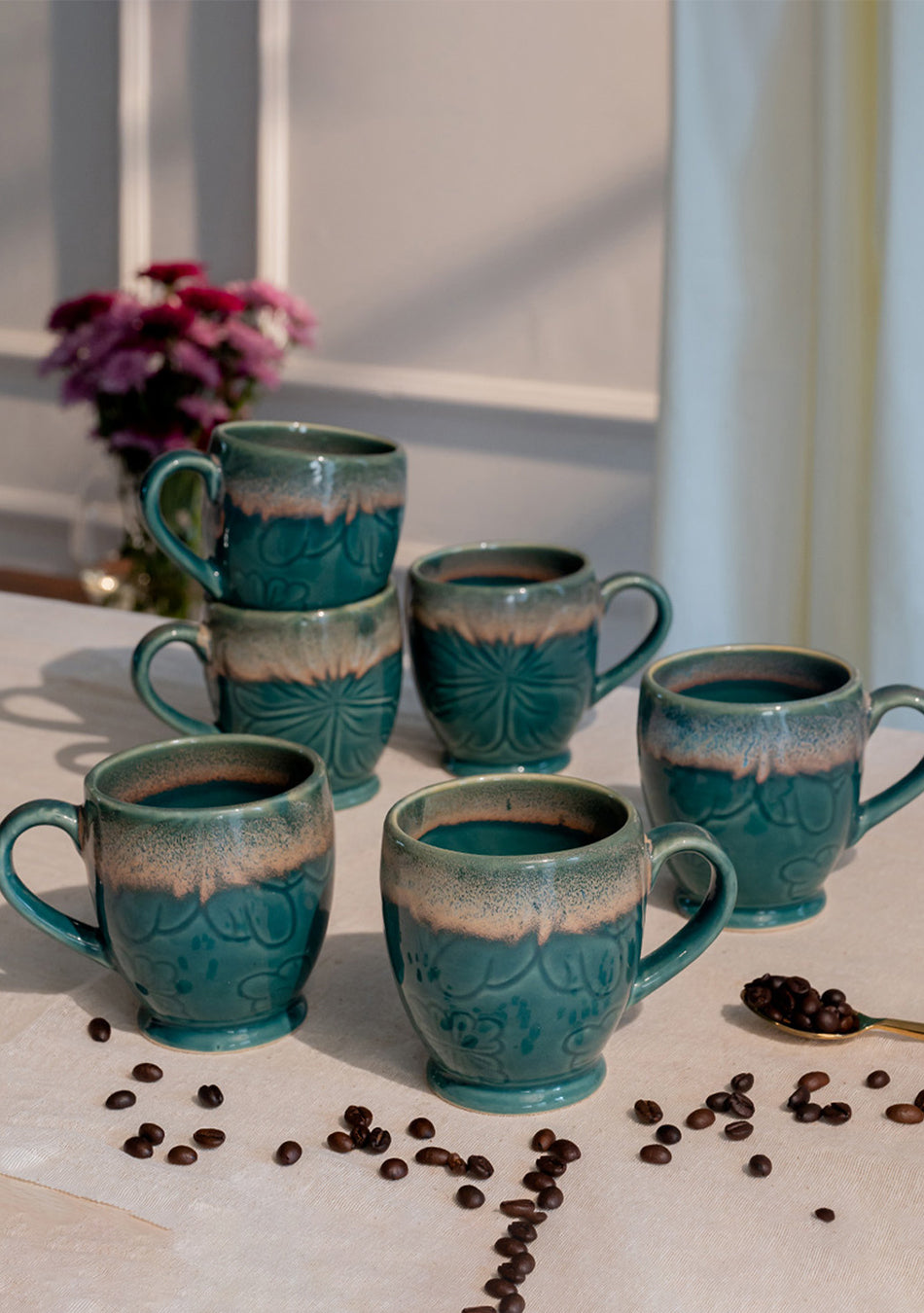 Green Honeycreeper Mugs - Handcrafted