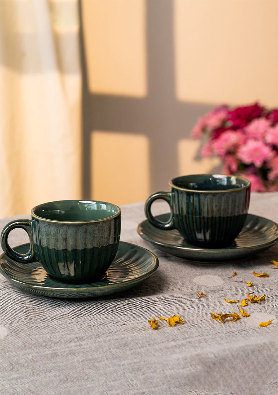 Green Swallow Tea Cups