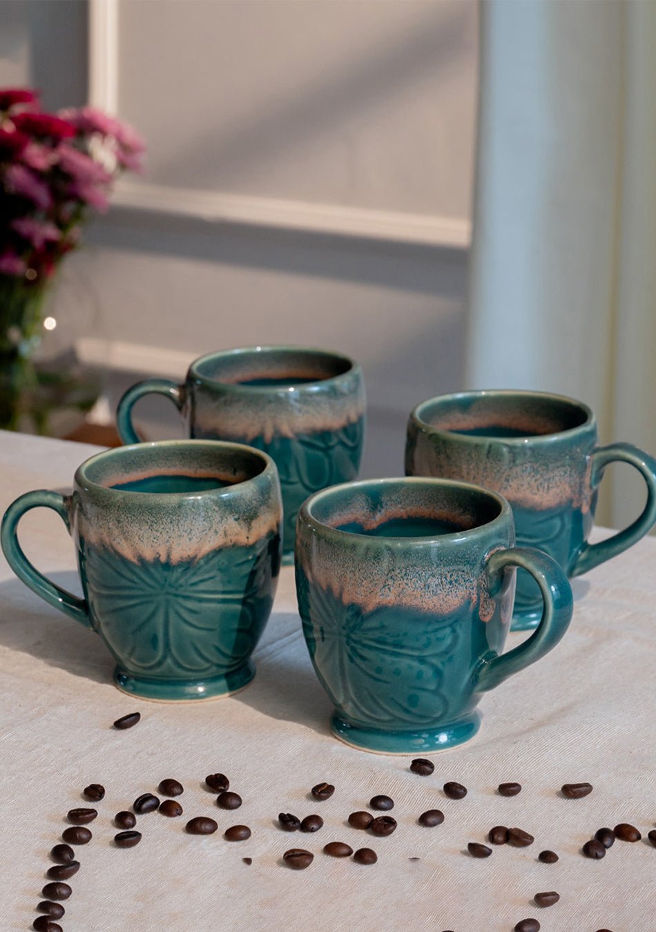 Green Honeycreeper Mugs - Handcrafted