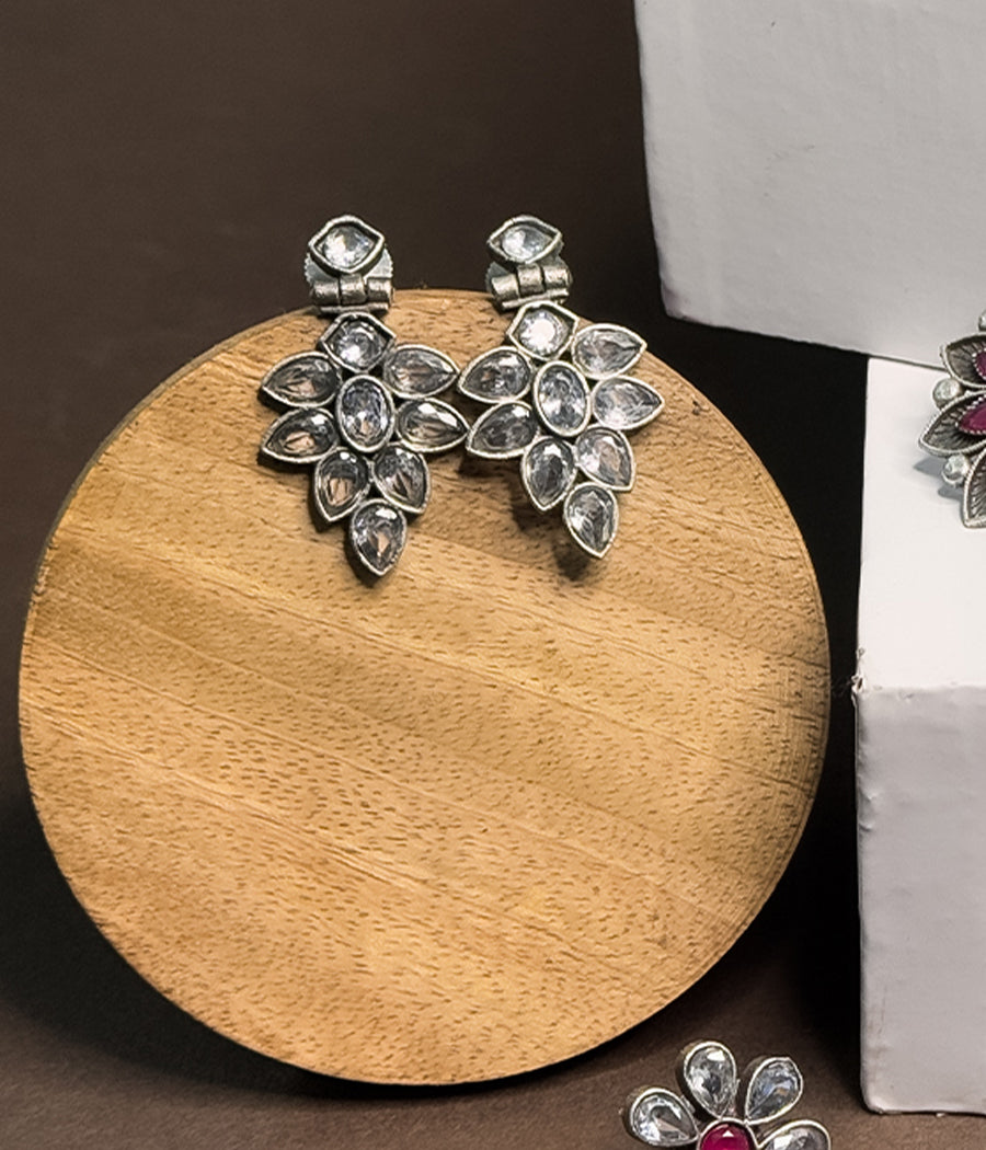 Classic Crystal Blossom Studs Set of 3