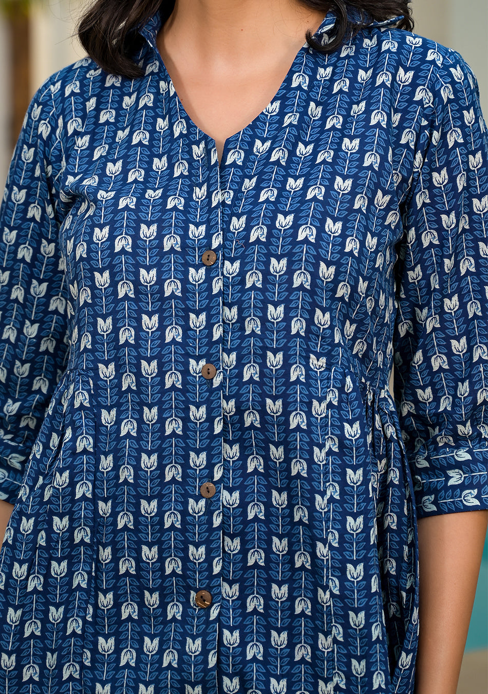 Blue Floral Top