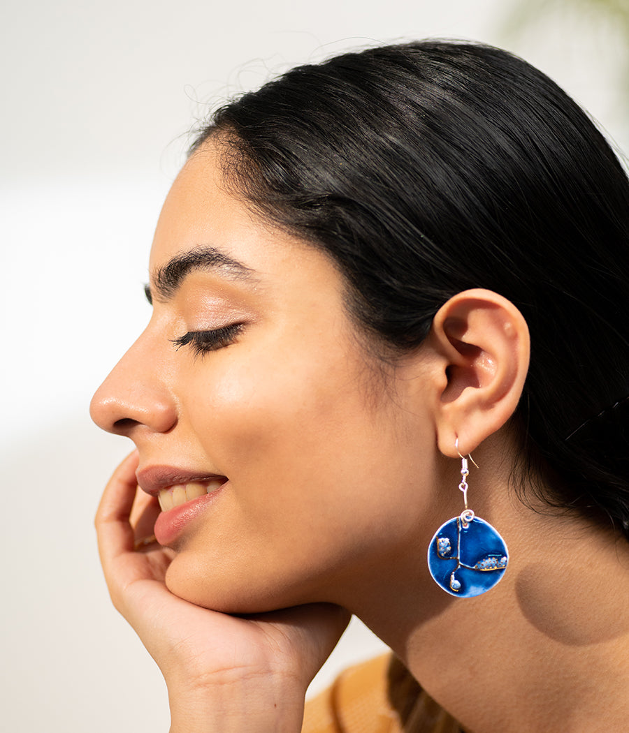 Sea Inspired Blue Earrings
