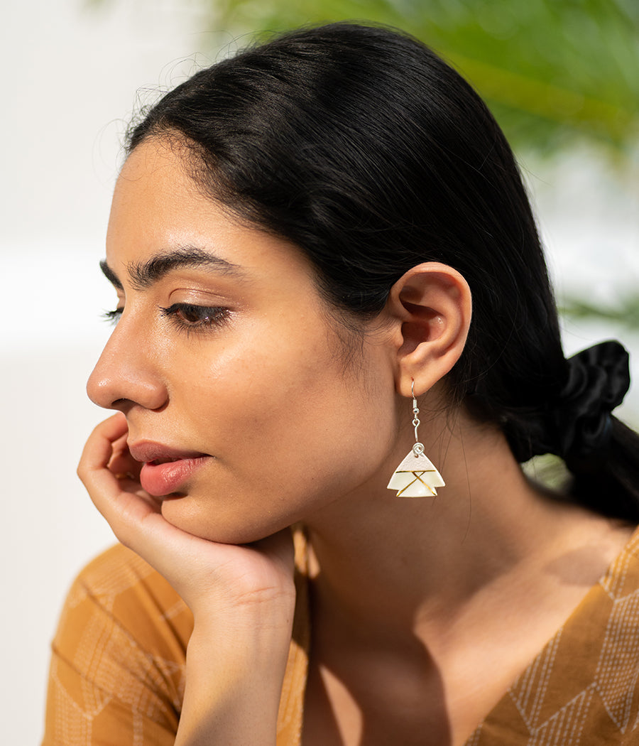 White Tree Porcelain Earrings