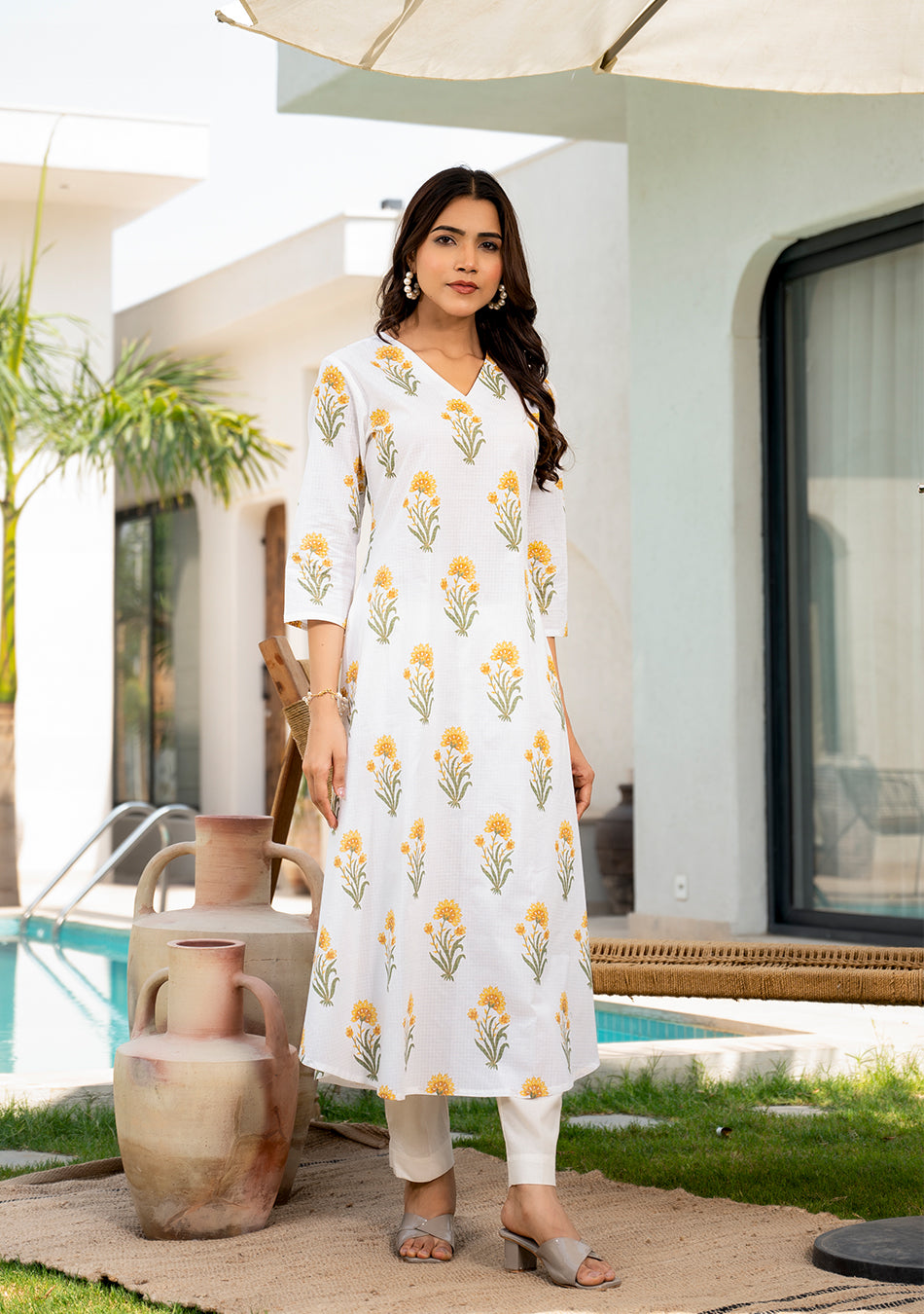 Sunflower A-Line Kurta