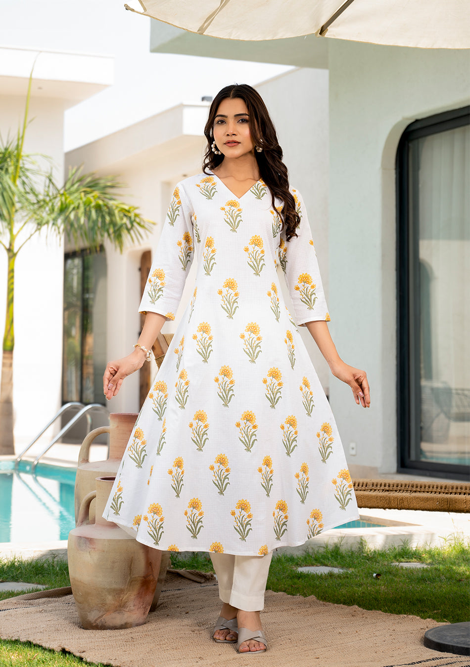 Sunflower A-Line Kurta