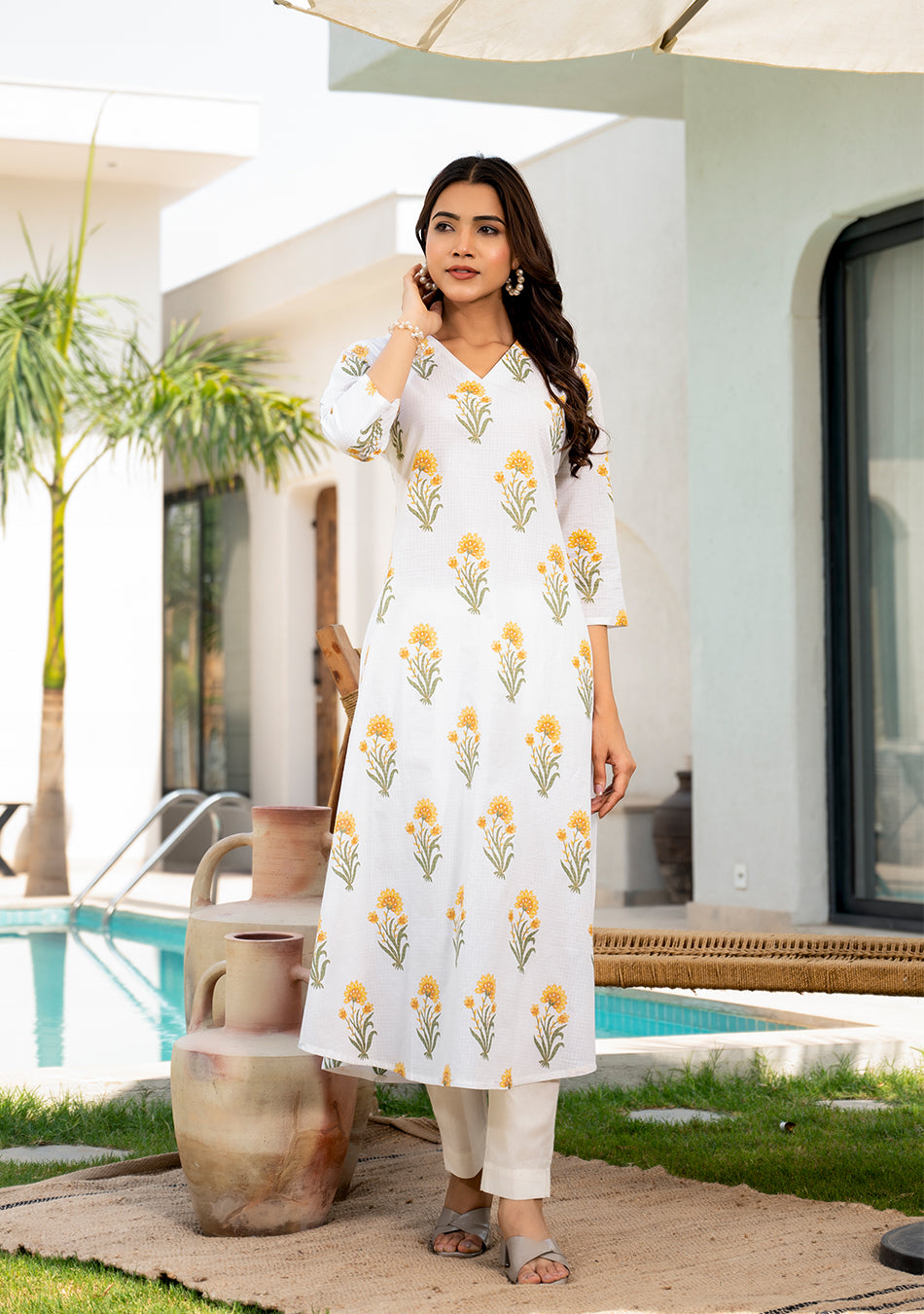 Sunflower A-Line Kurta