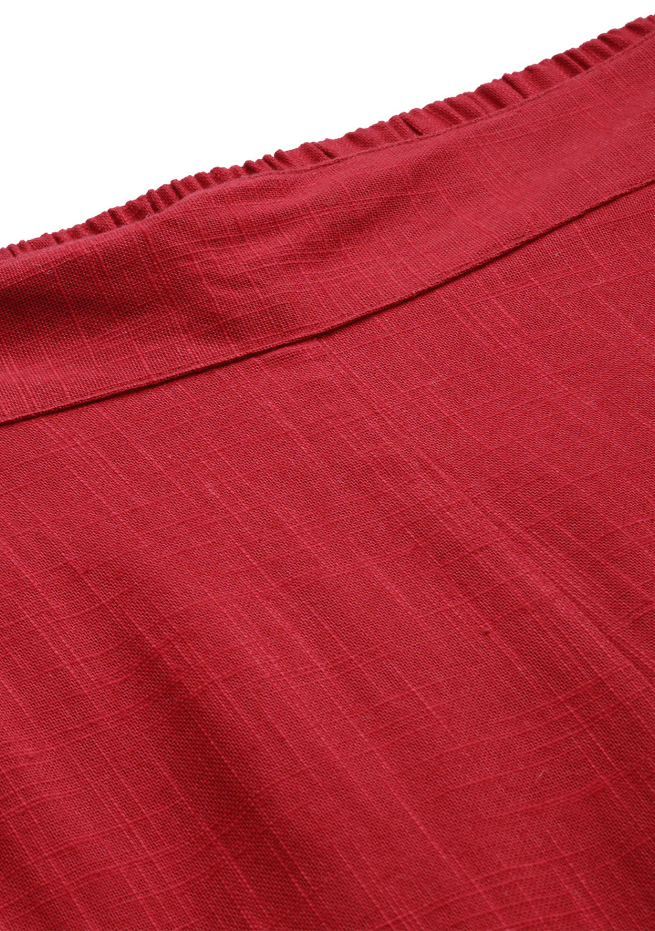 Maroon Straight Fit Solid Regular Pant