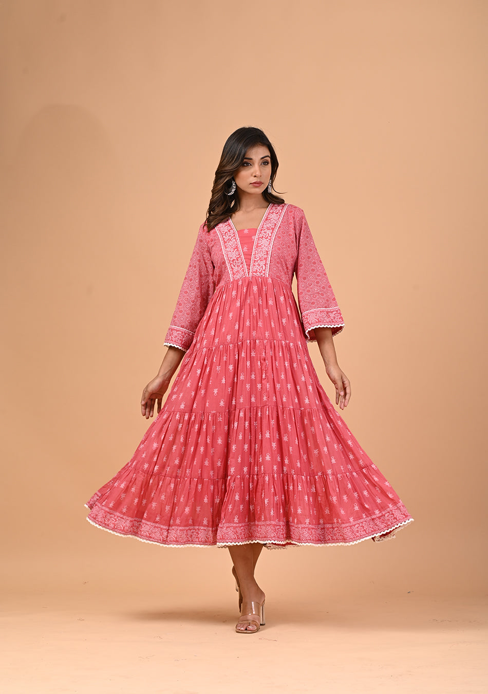 Dusk Rose Voil Dress