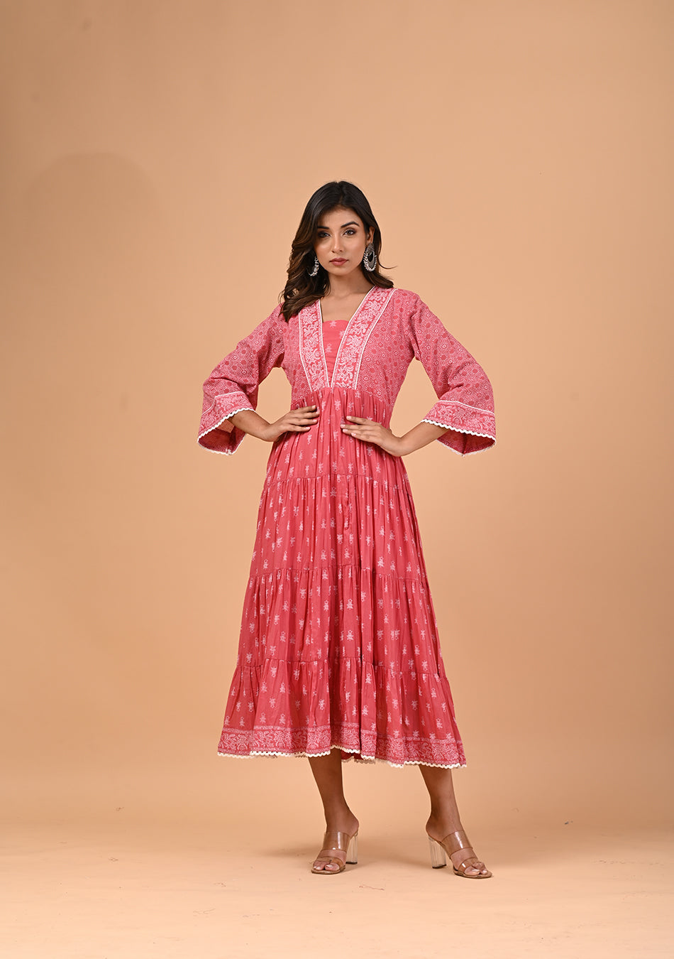 Dusk Rose Voil Dress