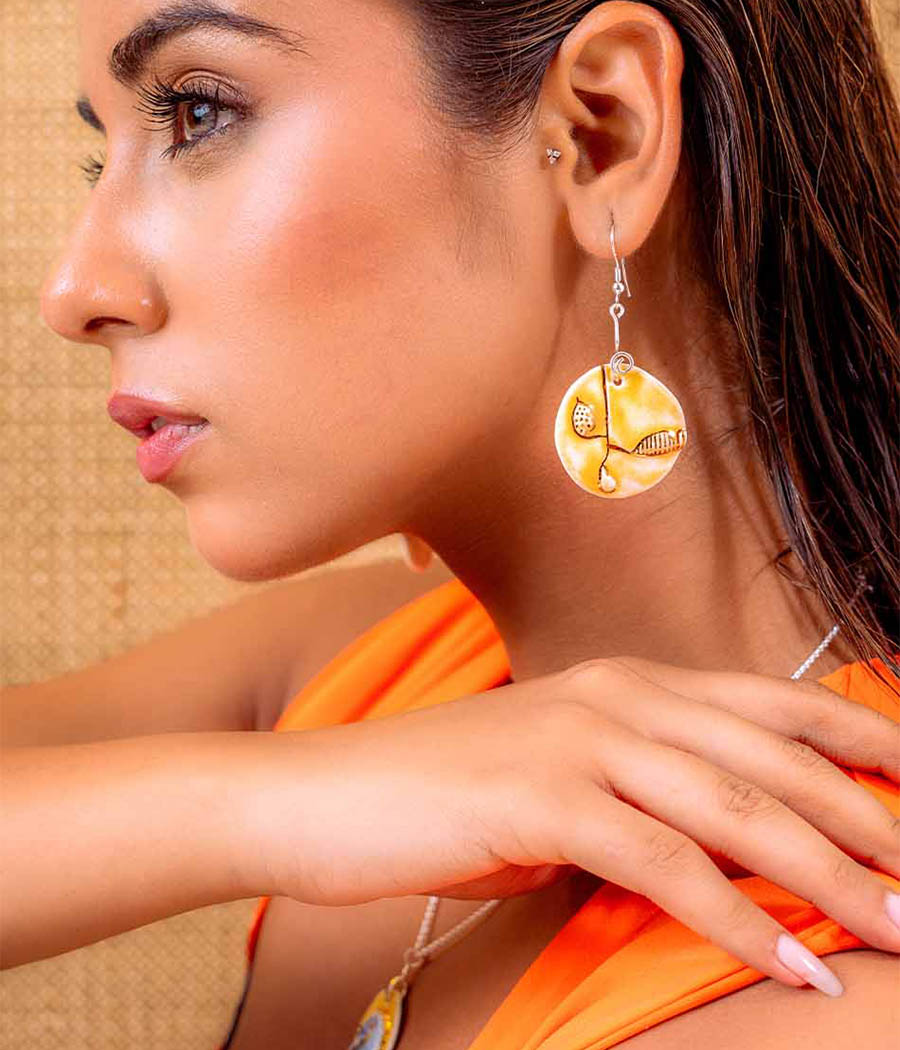 Sunlit Wave Earring and Pendant Set