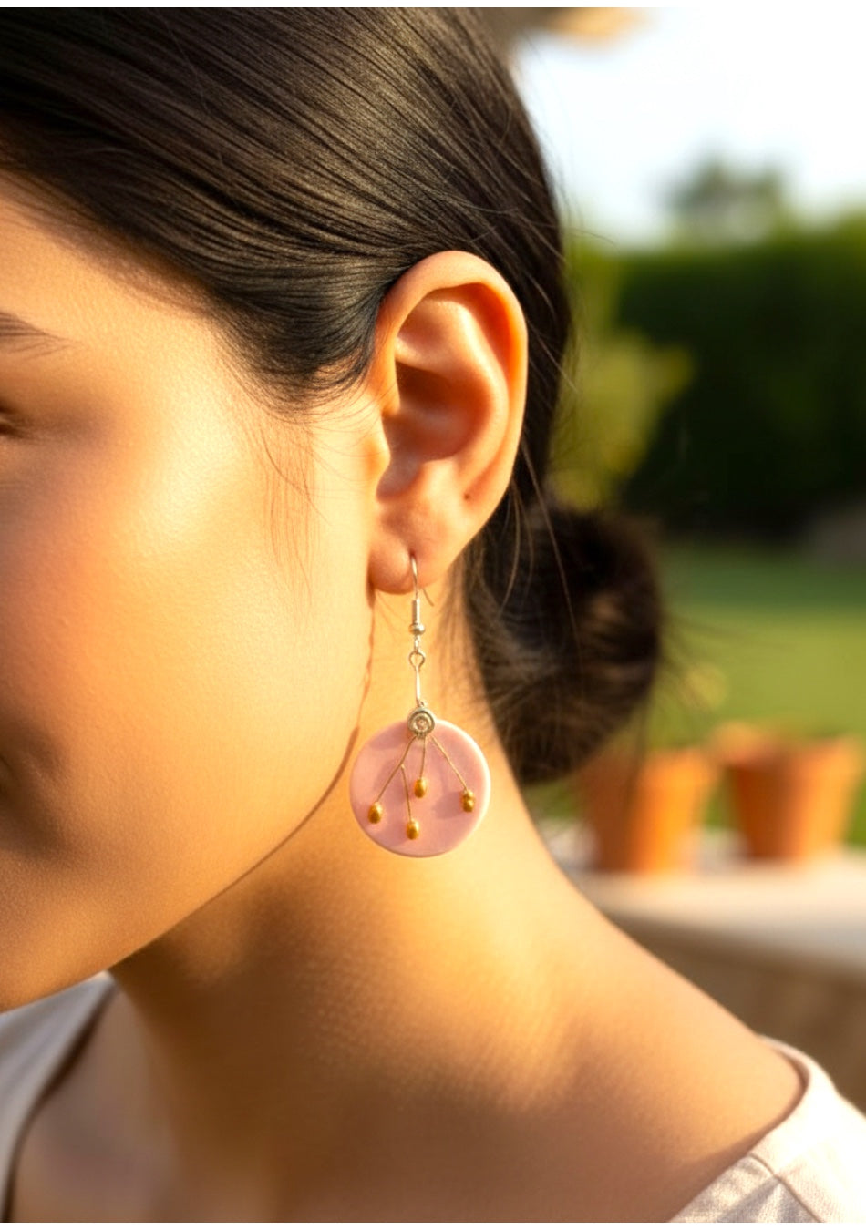 Sea Inspired Pink Earrings