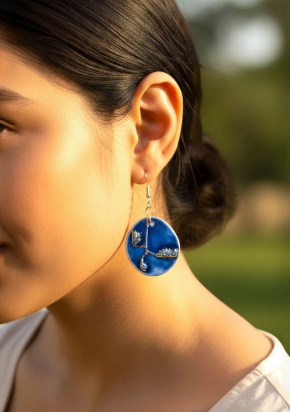 Sea Inspired Blue Earrings