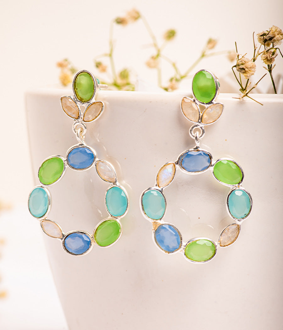 Nature's Enigma 3-Gem Earrings