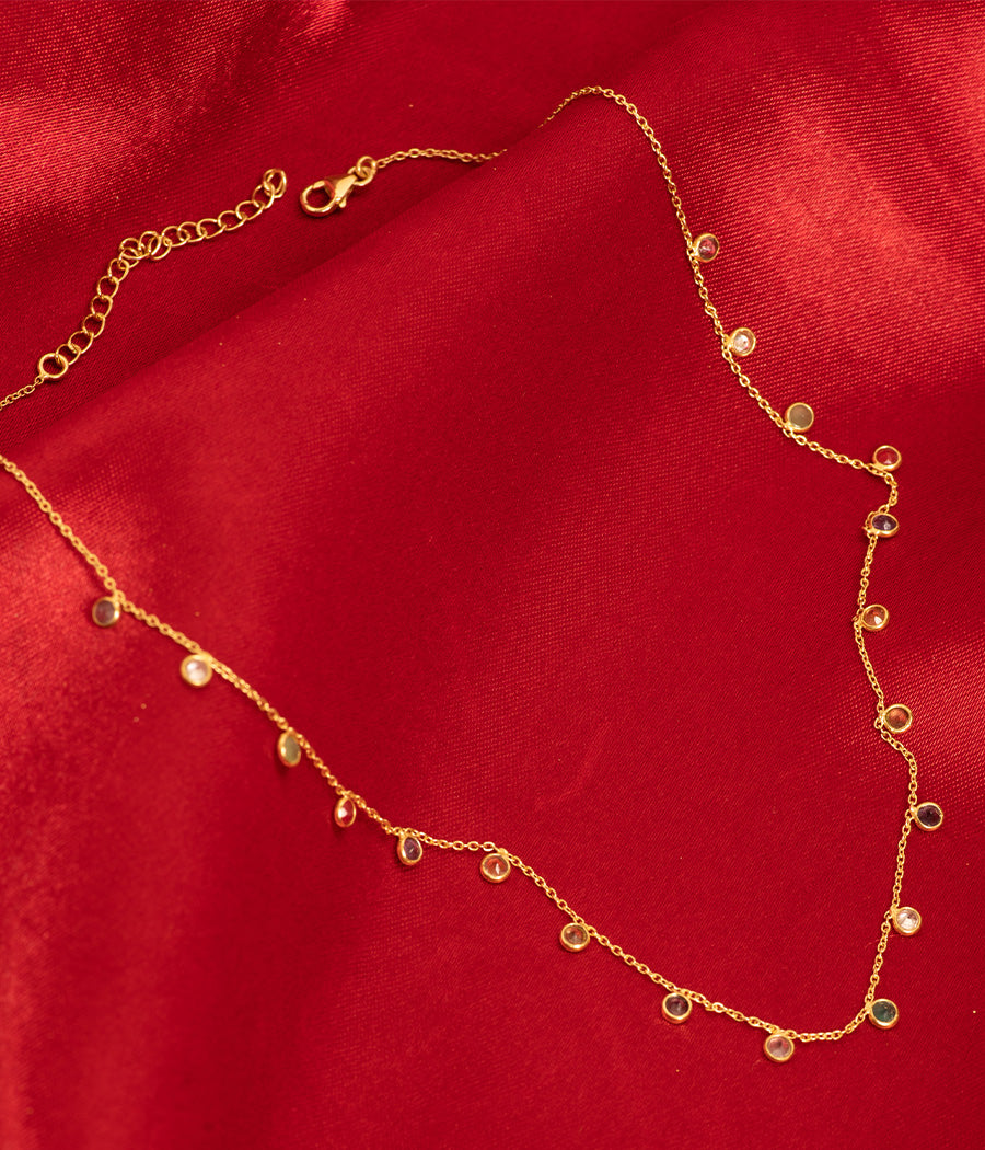 Eternal Love Necklace with Semi-Precious Gems