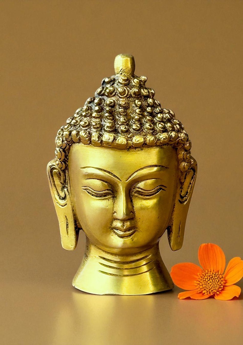 Antique Brass Budha Bust