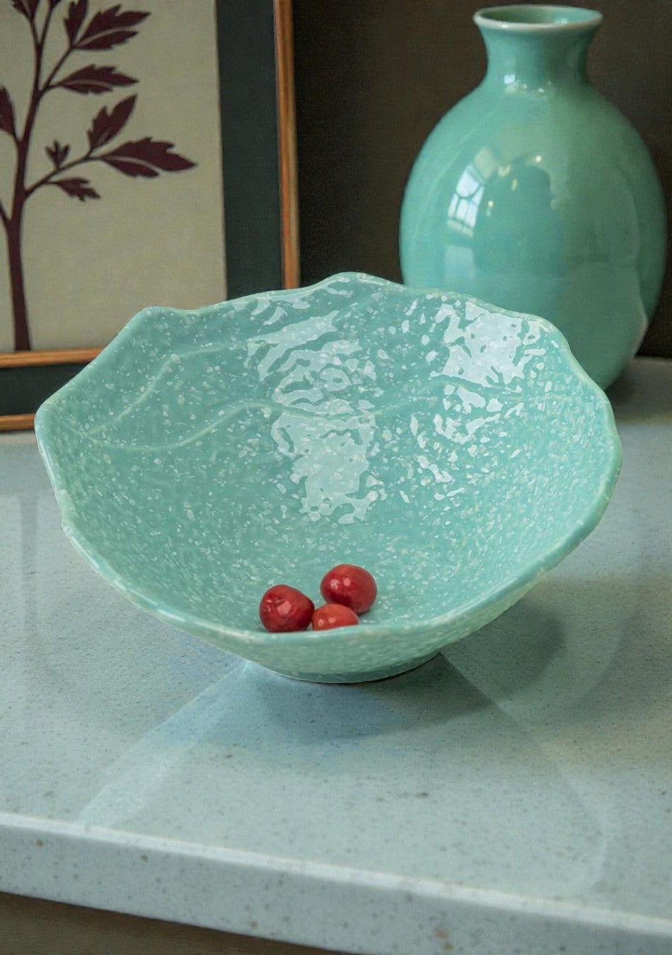 Crumpled Serving Ceramic Bowl