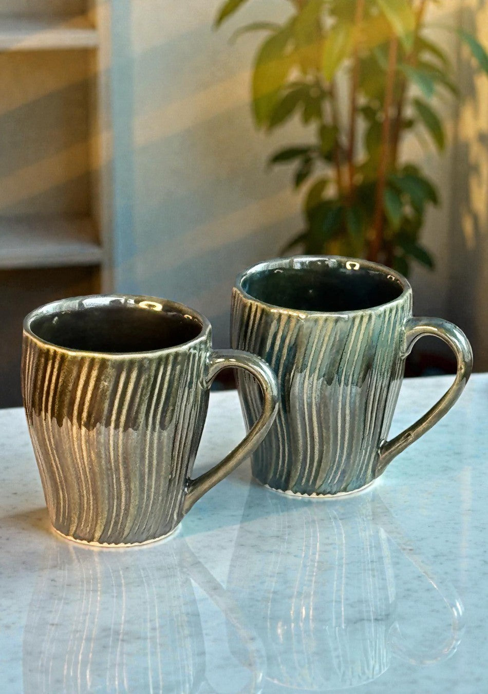 Green Heron Mugs - Handcrafted