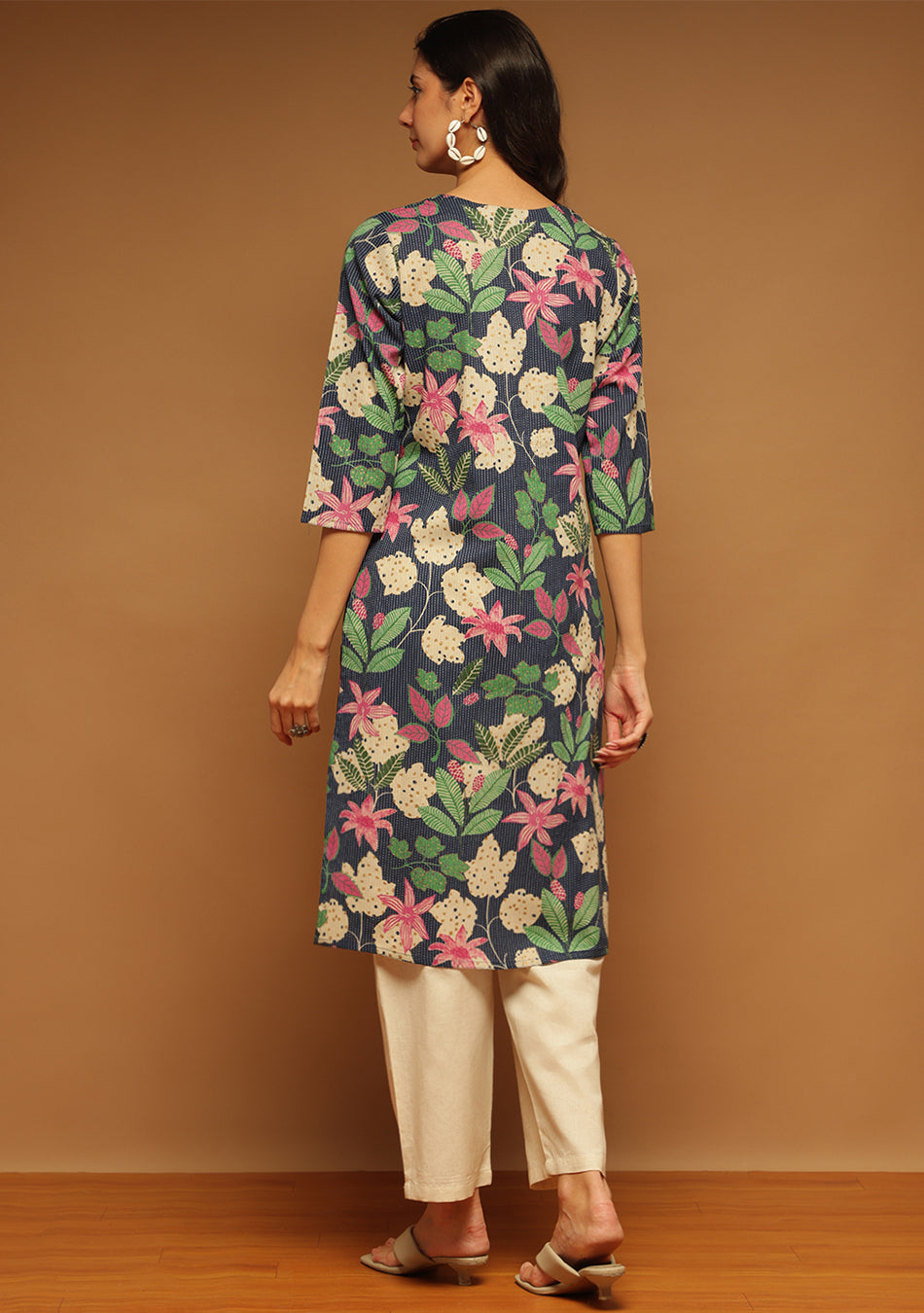 Indigo Petal Charm Kurta