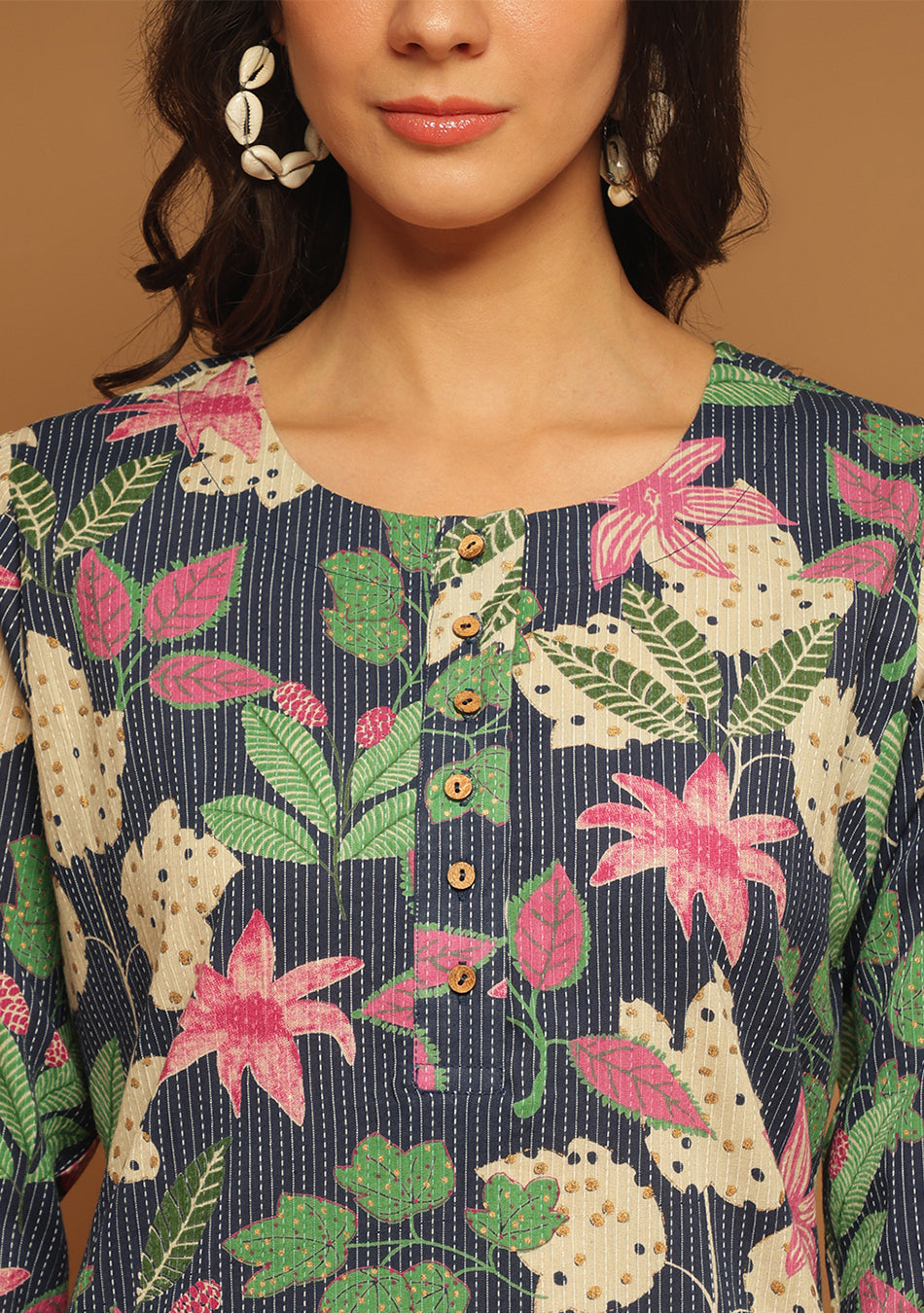 Indigo Petal Charm Kurta