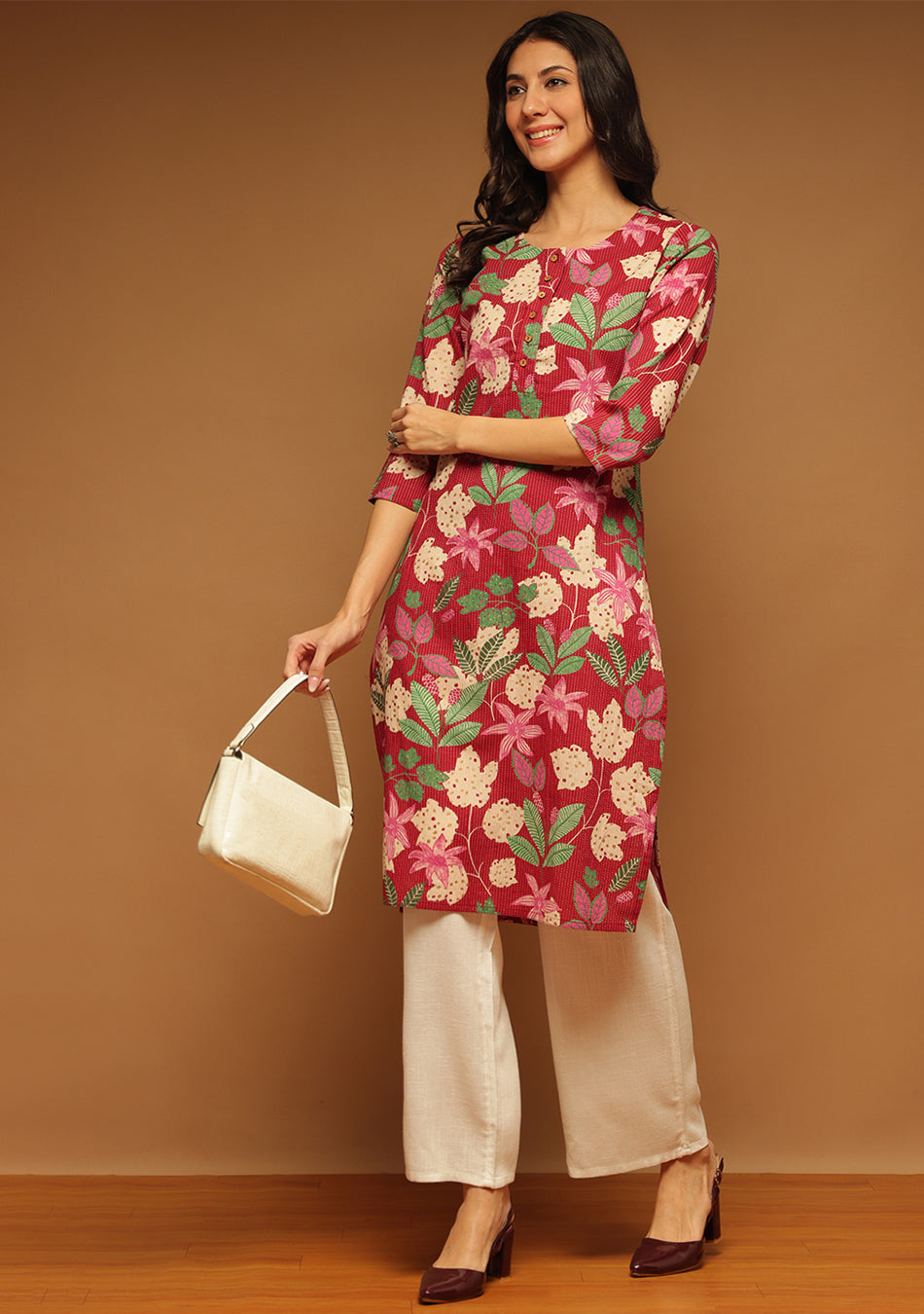 Ruby Petal Charm Kurta