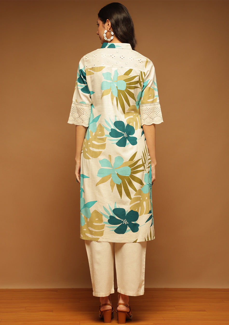 Aqua Olive Tropic Kurta