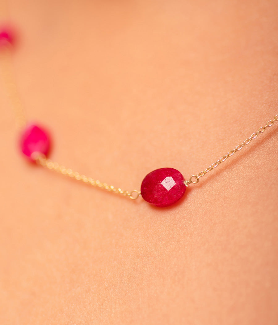 Ruby Gold Plated Necklace